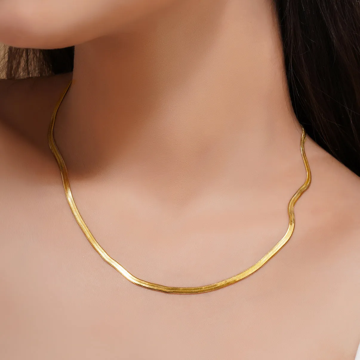 Snake Chain Gold Plated, Waterproof and Anti-Tarnish