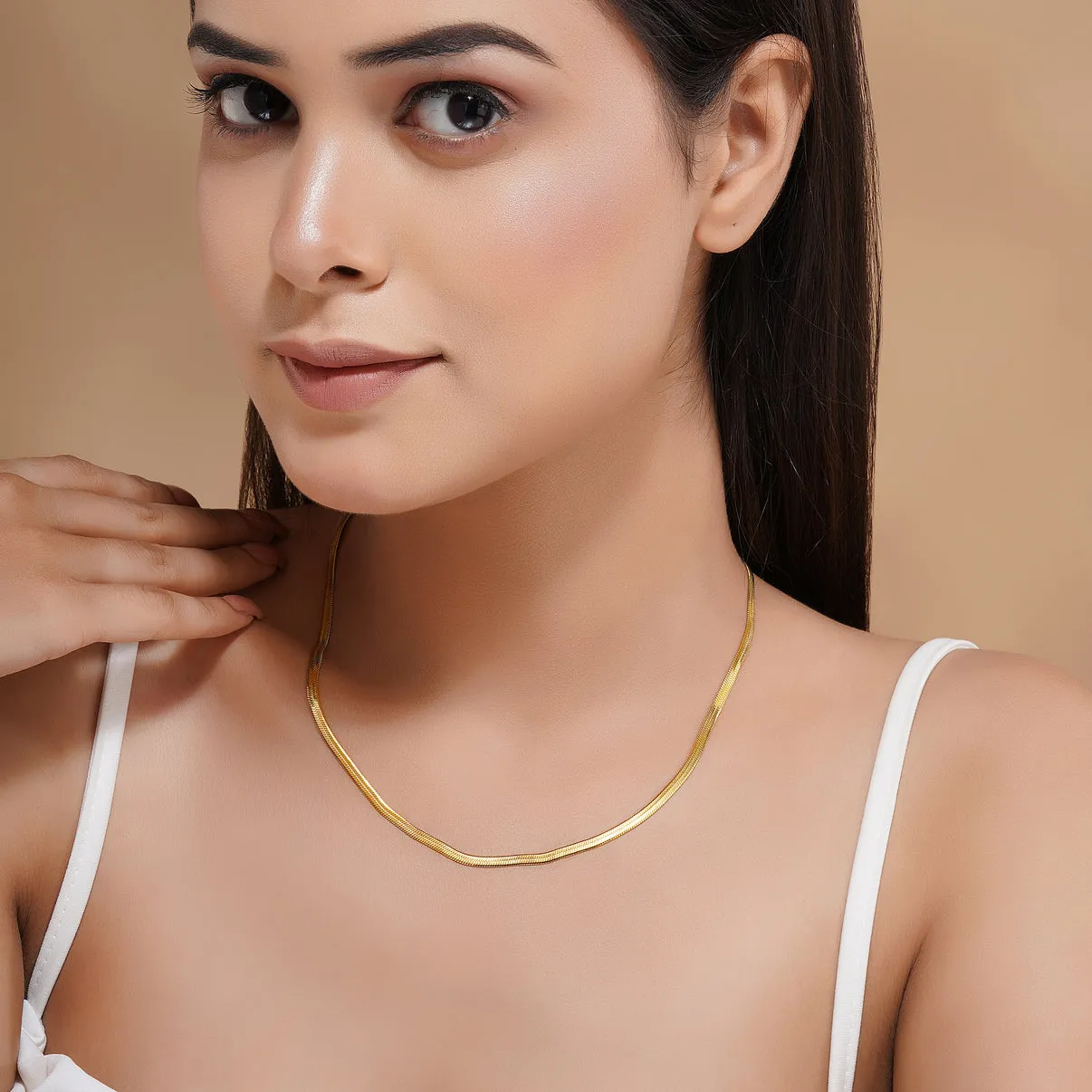 Snake Chain Gold Plated, Waterproof and Anti-Tarnish