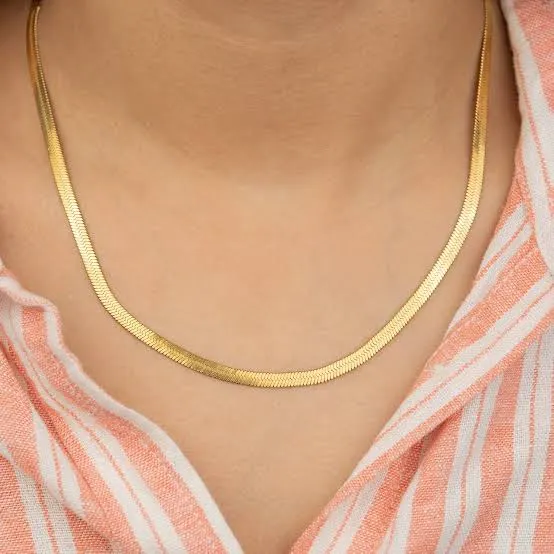 Snake Chain Gold Plated, Waterproof and Anti-Tarnish