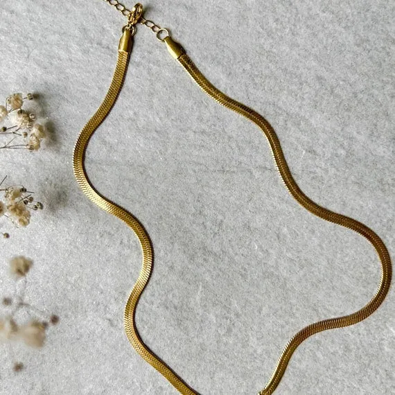 Snake Chain Gold Plated, Waterproof and Anti-Tarnish