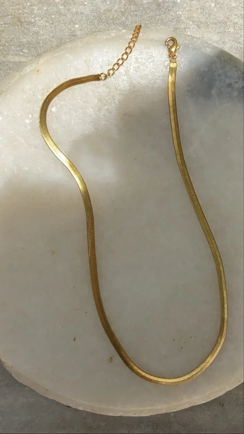 Snake Chain Gold Plated, Waterproof and Anti-Tarnish