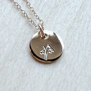 Snowdrop | January Birth Month Flower Necklace