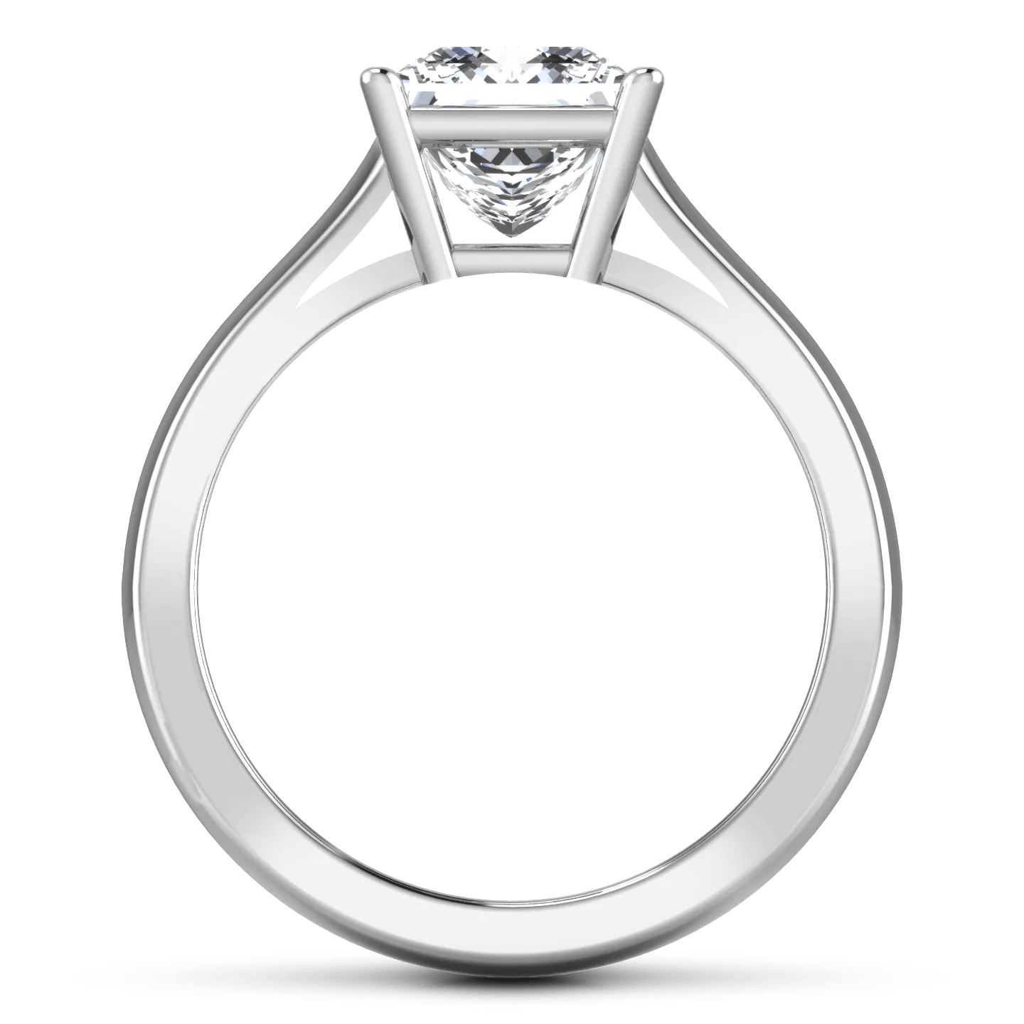 Solitaire Princess Cut Diamond Engagement Ring Angie 14K White Gold