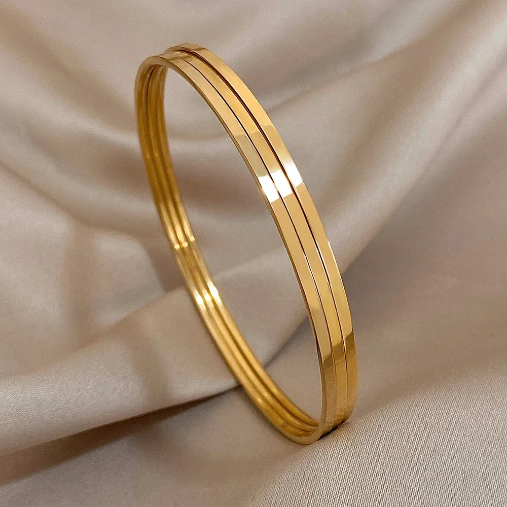 Soreno 18K Gold Plated Stainless Steel Bracelet