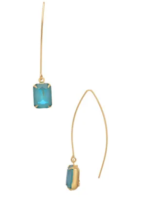 Sorrelli Bobbi Threader Hoop Earrings - Summer Blue Delite