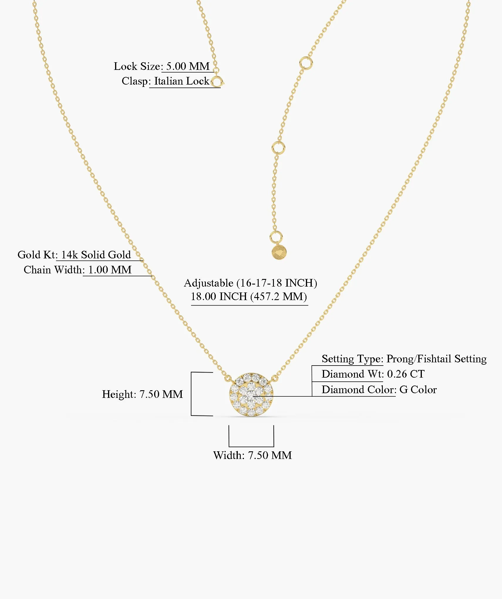 Sparkle Circle Diamond Pendant