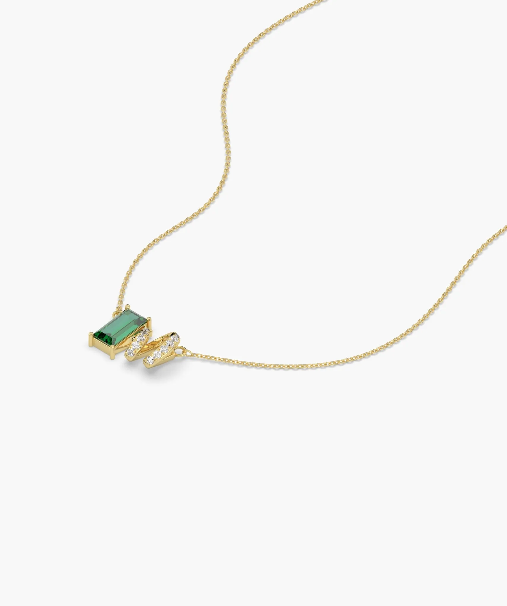 Spiral Elegance Emerald Pendant