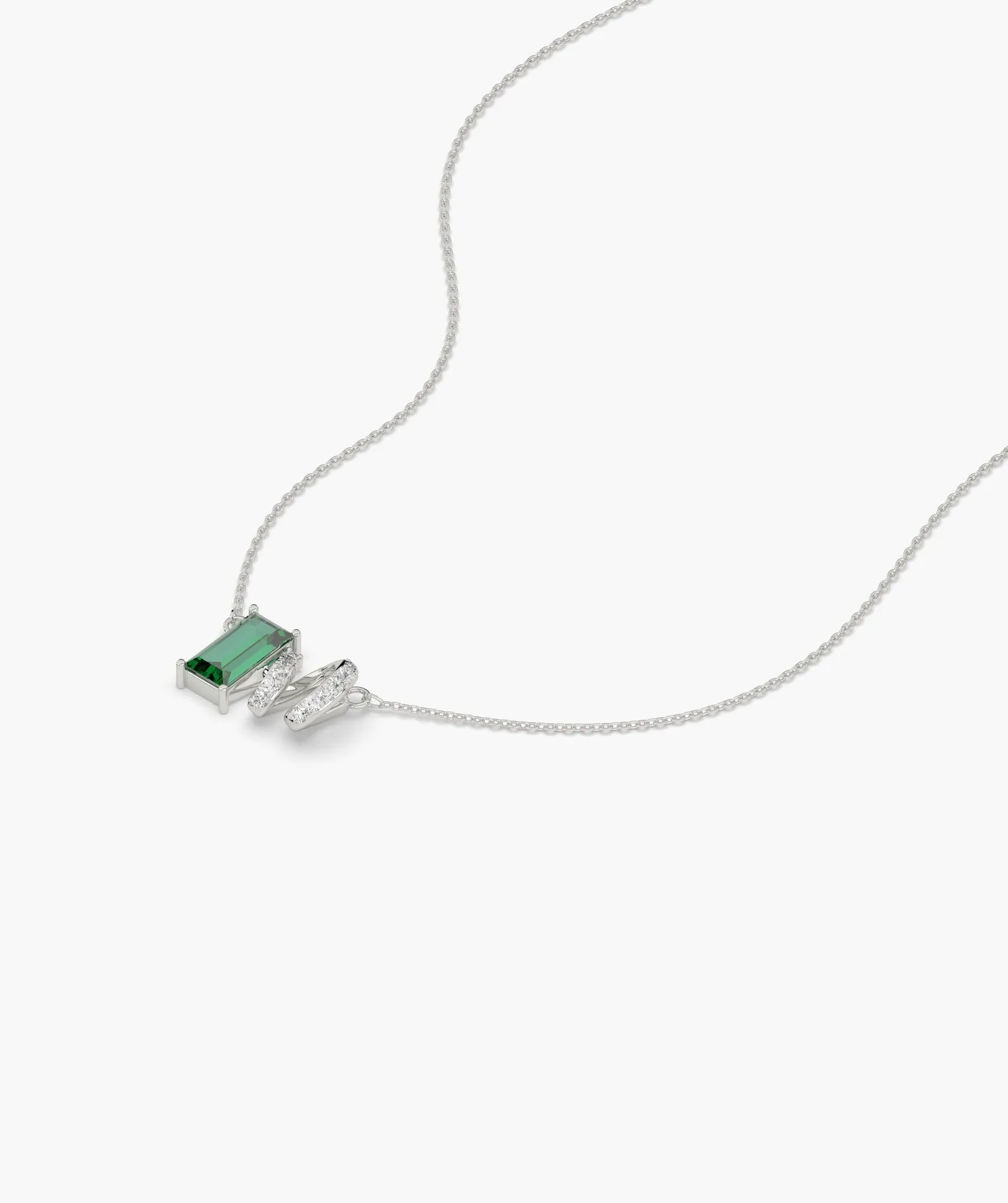 Spiral Elegance Emerald Pendant