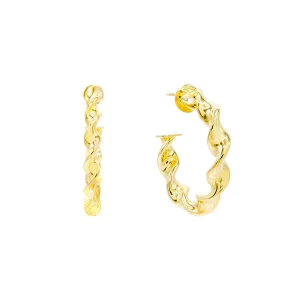 Spiral Hollow Hoop Earring