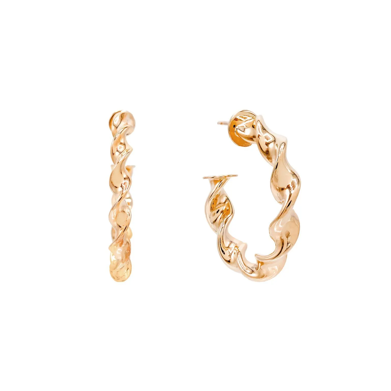 Spiral Hollow Hoop Earring