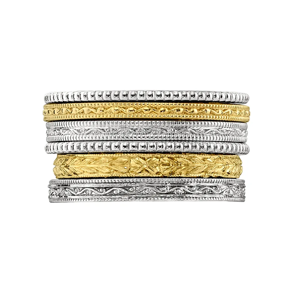 Stackable Vintage Rose Gold Wedding Band
