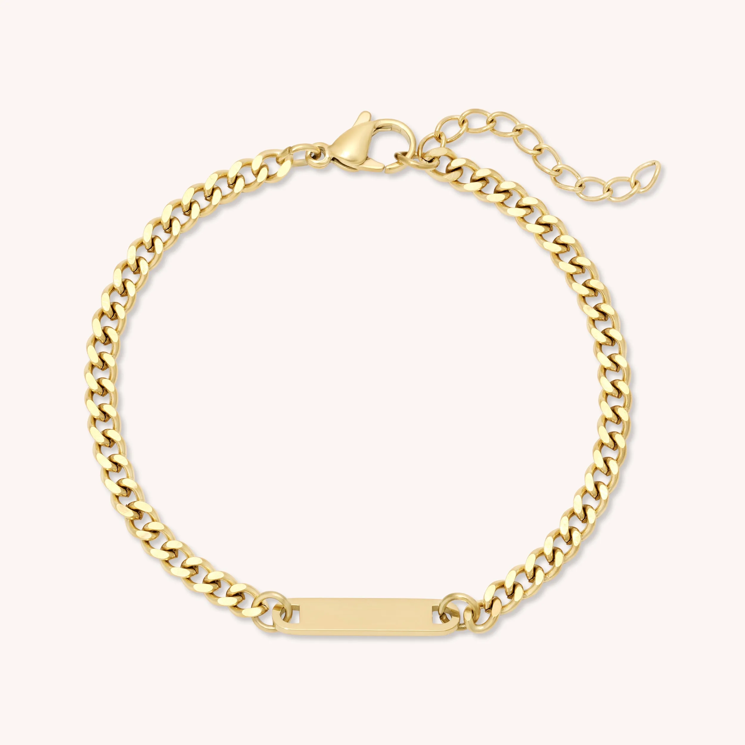 Stainless Steel Engravable Cuban Bracelet
