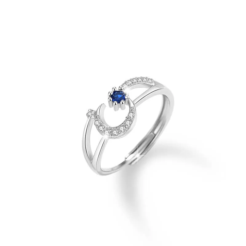 Star and Crescent Couple Rings