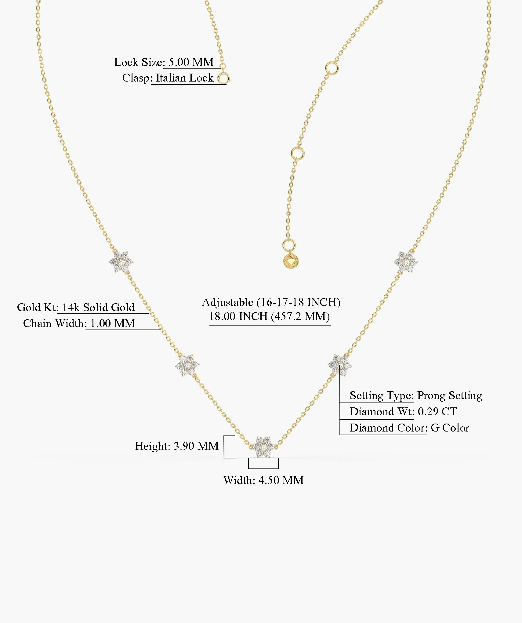 Starry Diamond Cluster Necklace