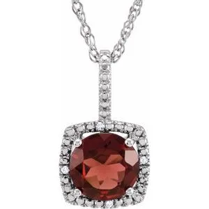 Sterling Silver 6.5-7 mm Cultured White Freshwater Pearl & .015 CTW Natural Diamond 18" Necklace