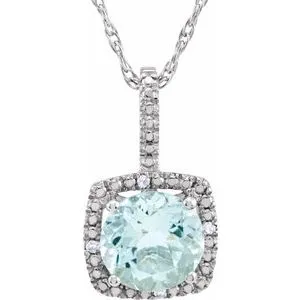 Sterling Silver 6.5-7 mm Cultured White Freshwater Pearl & .015 CTW Natural Diamond 18" Necklace