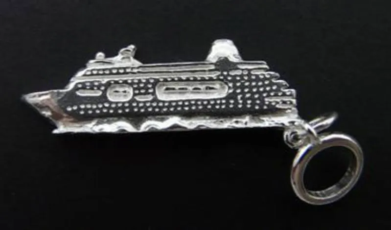 Sterling Silver NZ Cruise Ship Charm