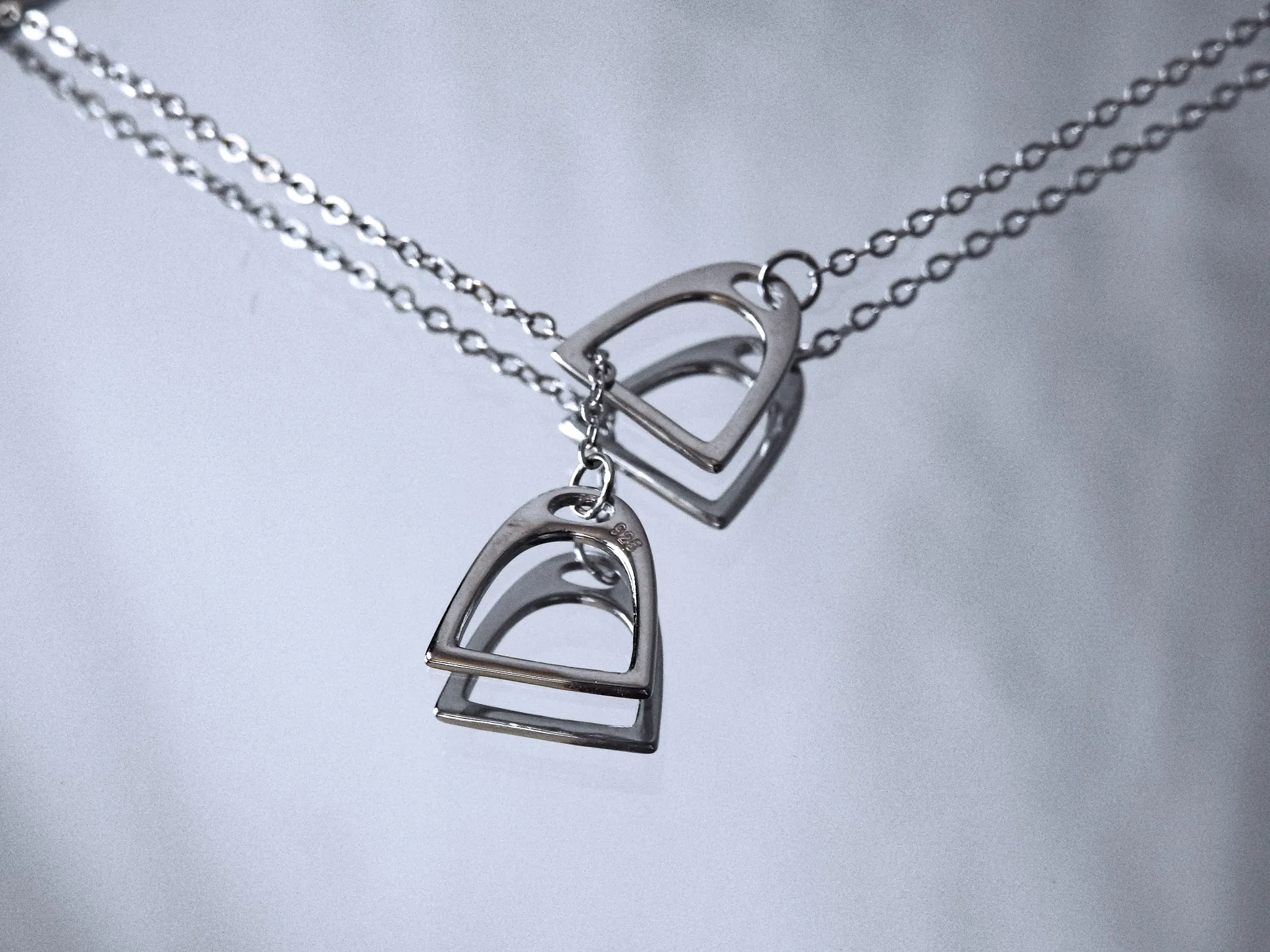 Sterling Silver Stirrup Necklace