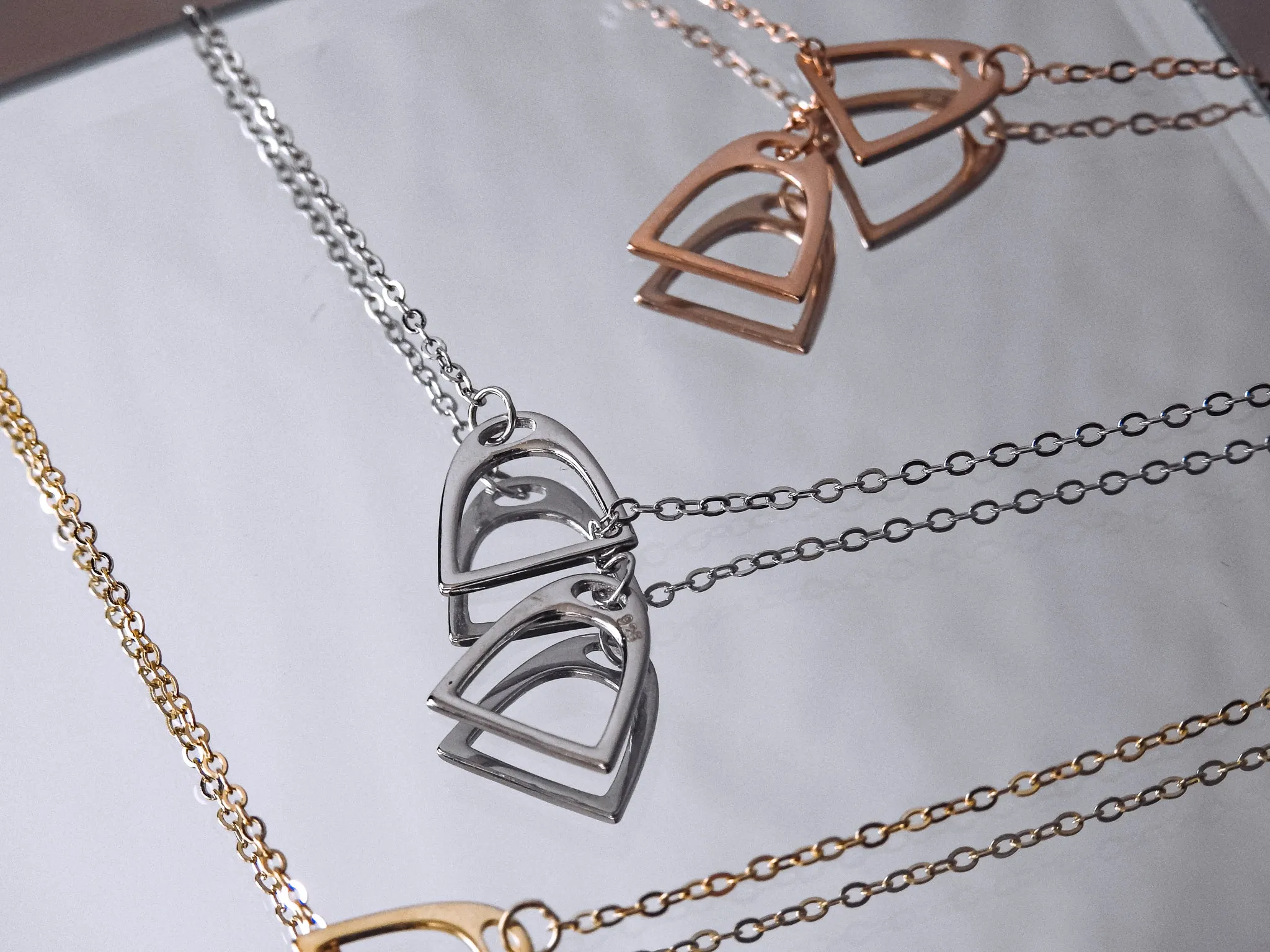 Sterling Silver Stirrup Necklace
