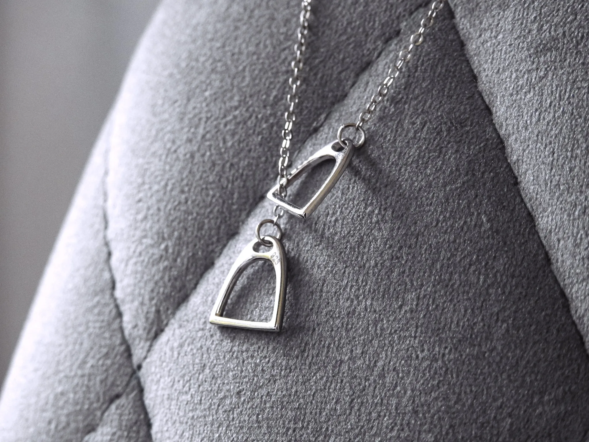 Sterling Silver Stirrup Necklace
