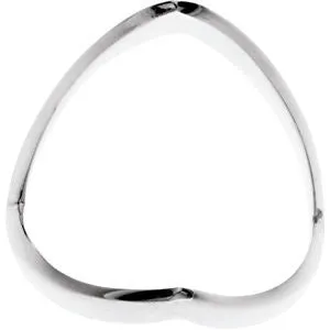 Sterling Silver V Shaped African Band, Size 7