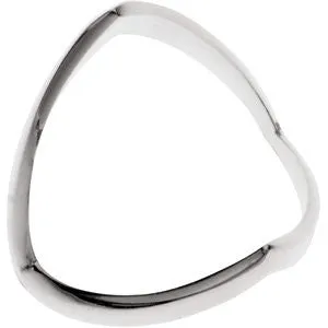 Sterling Silver V Shaped African Band, Size 7