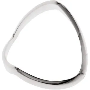 Sterling Silver V Shaped African Band, Size 7
