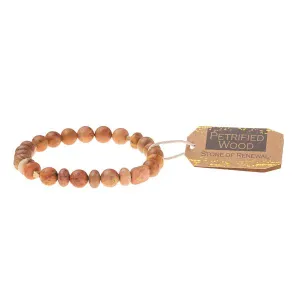 Stone Stacking Bracelet: Petrified Wood