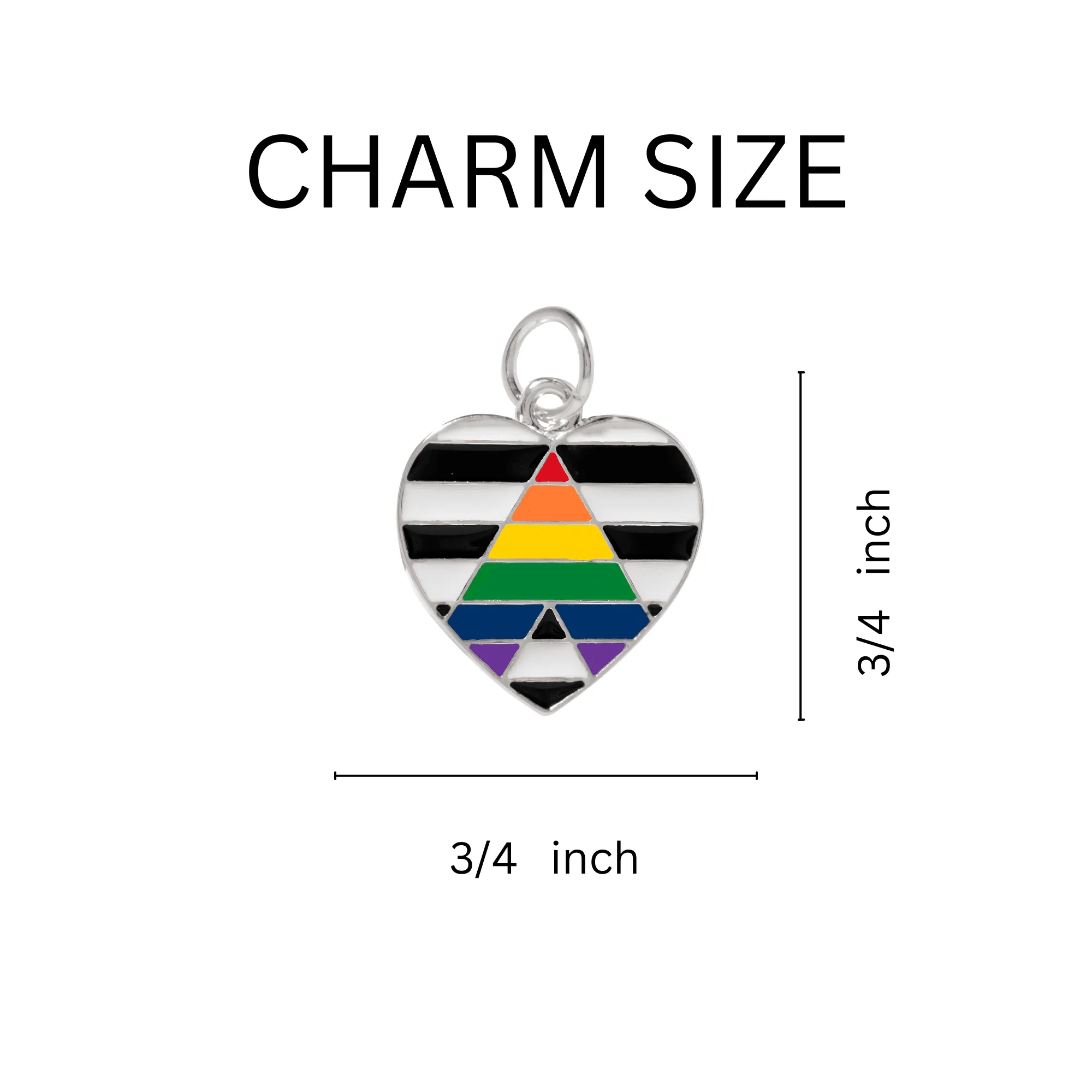 Straight Ally Heart Retractable Charm Bracelets