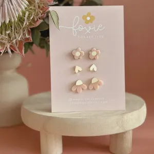Stud Pack Trio #5 | Pale Pink   Gold