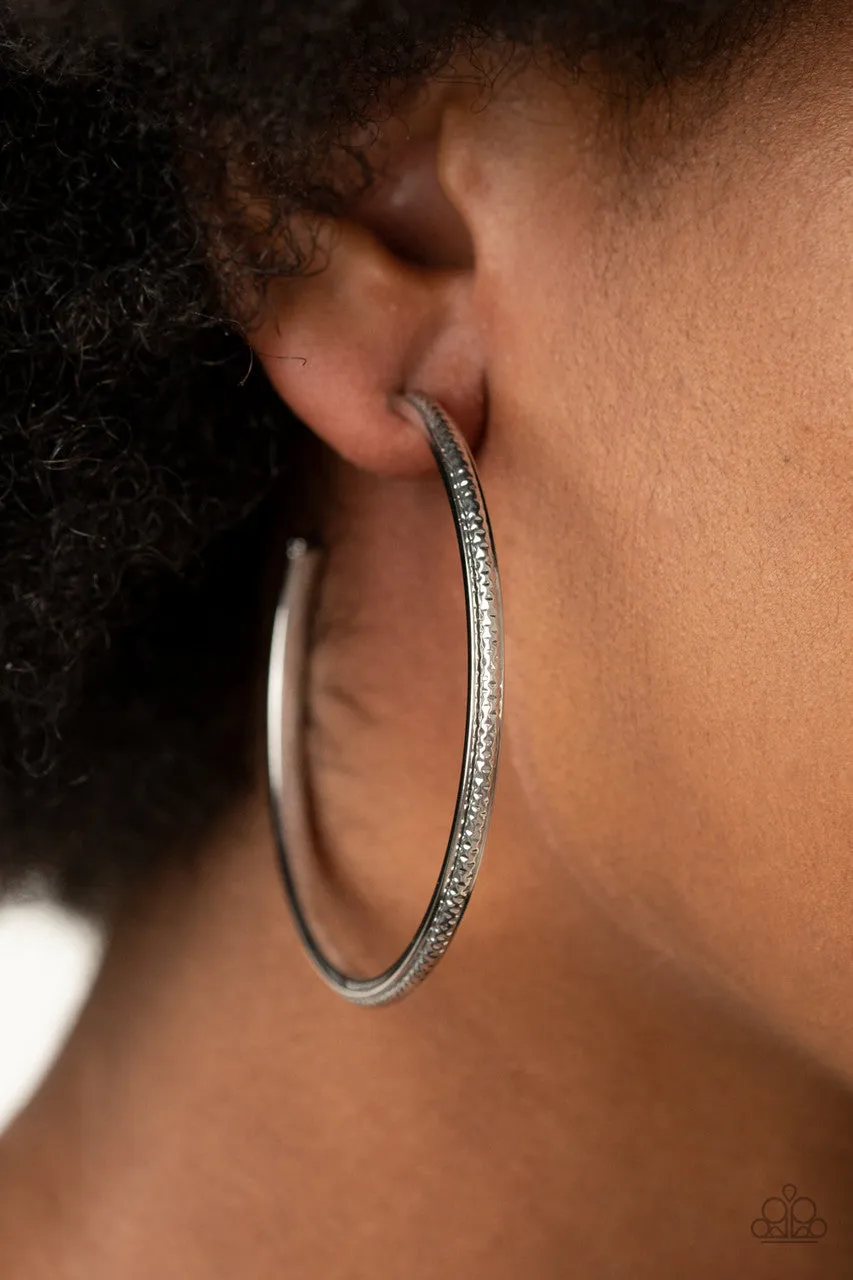 Sultry Shimmer Silver Paparazzi Earrings