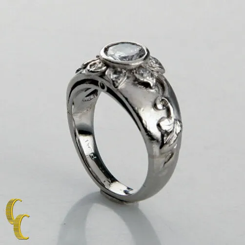 Sunflower Diamond Platinum Solitaire Engagement Ring GIA Certified Size 4.5