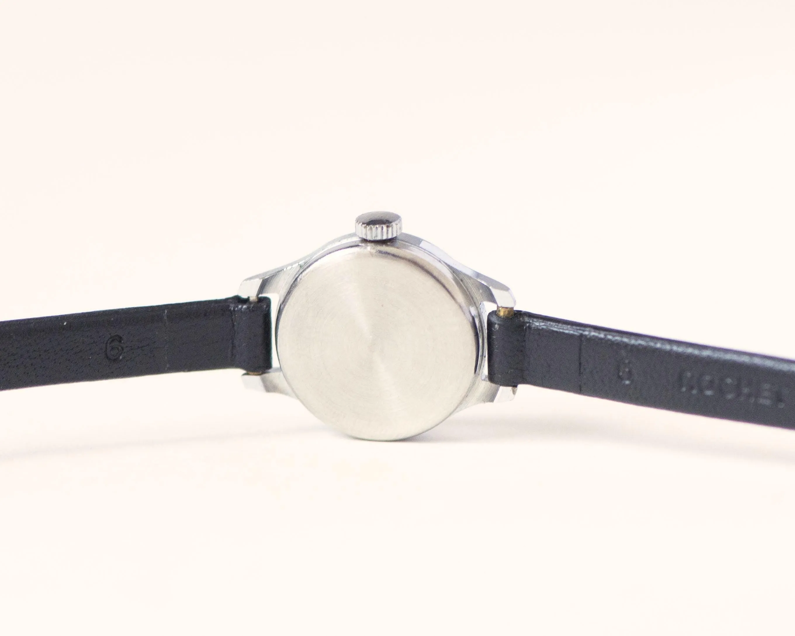 Super small quartz watch for women Seagull, micro watch women vintage silver shade, classic lady watch Xmas gift, new genuine leather band