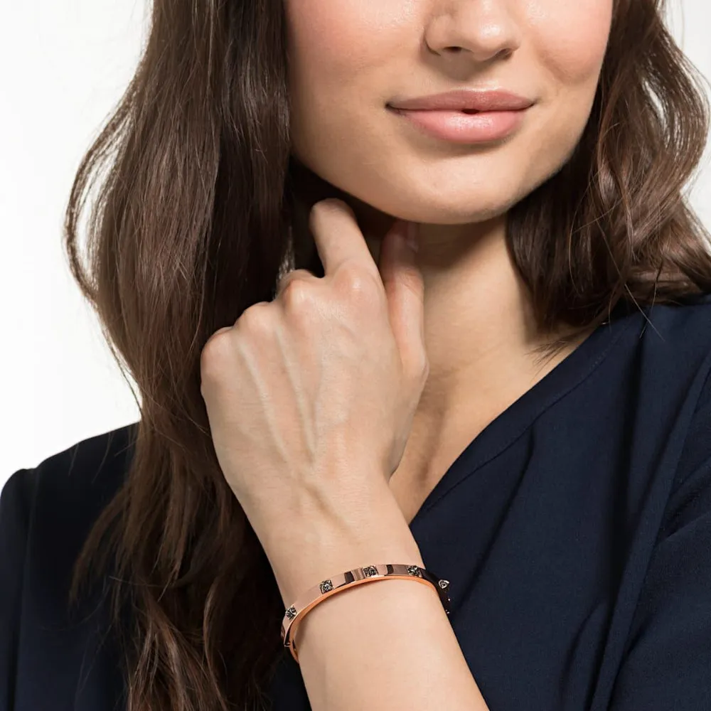 Swarovski Tactic Bangle Black Rose-Gold Tone Size S