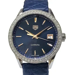 TAG Heuer Carrera WBK1317 Diamond Bezel Quartz Watch 36mm