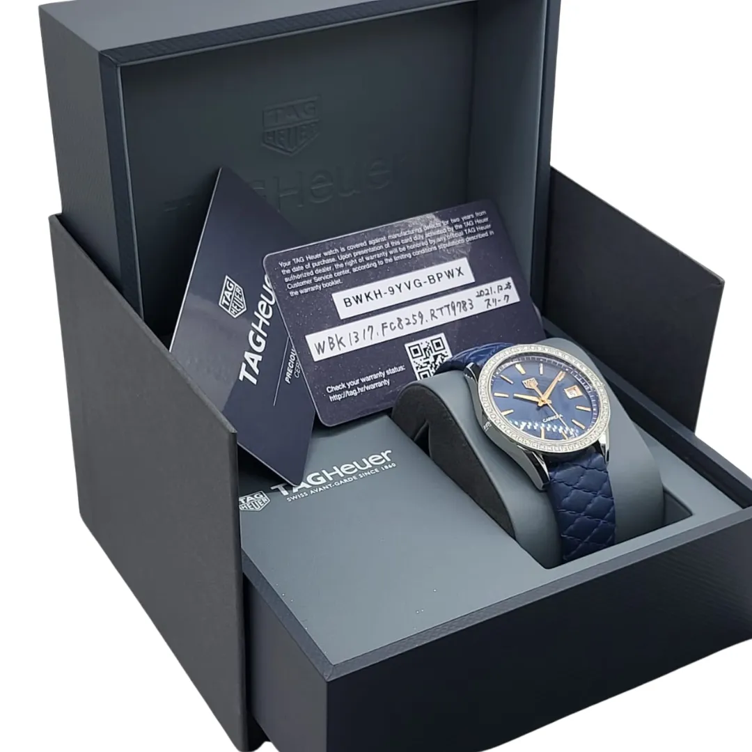 TAG Heuer Carrera WBK1317 Diamond Bezel Quartz Watch 36mm