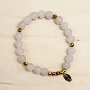 The Ashley - Frosted Quartz Bracelet