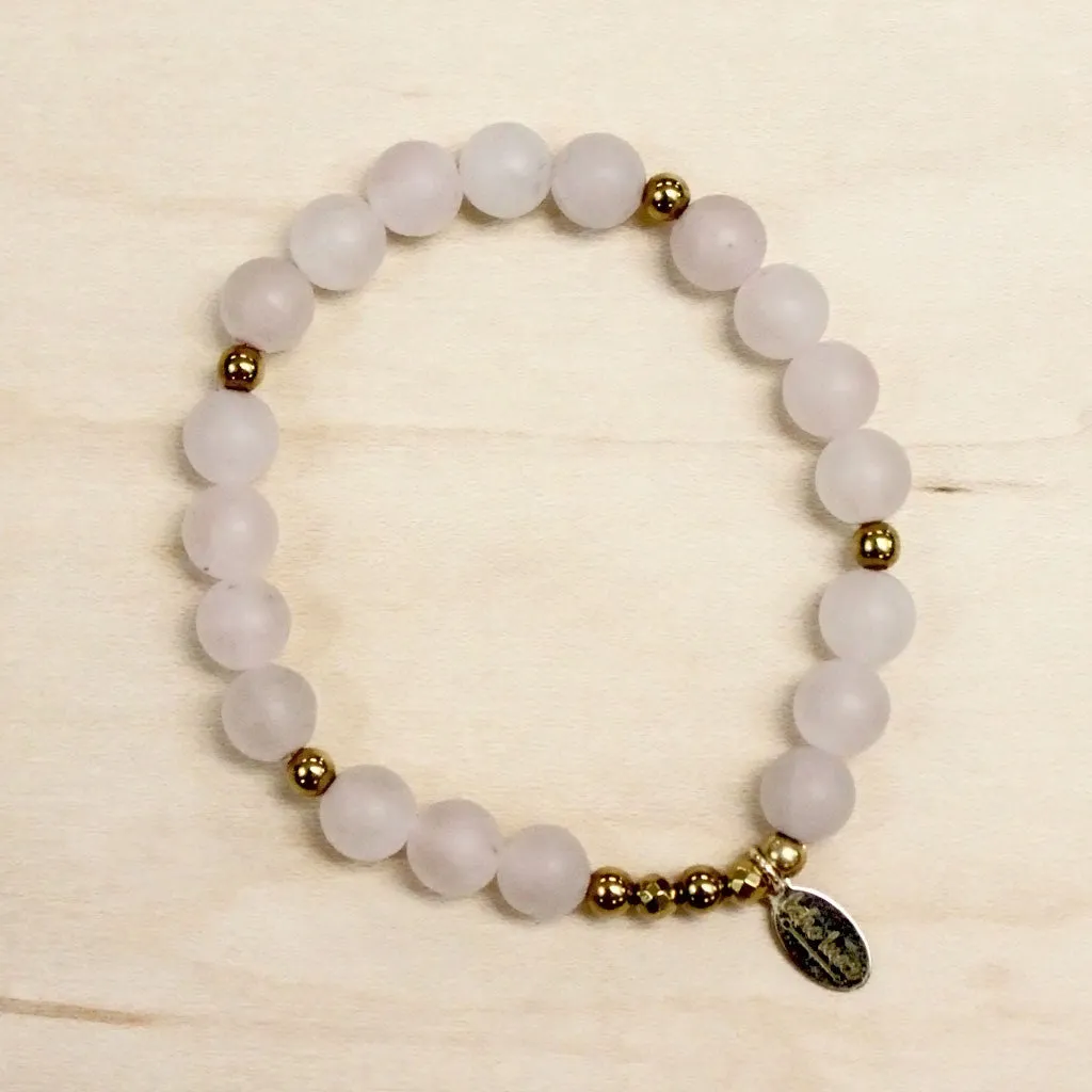 The Ashley - Frosted Quartz Bracelet