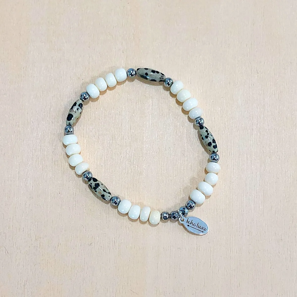 The Darla - Dalmatian jasper  - Semi-precious beads