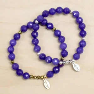 The Evelyn - Purple Jade Bracelet