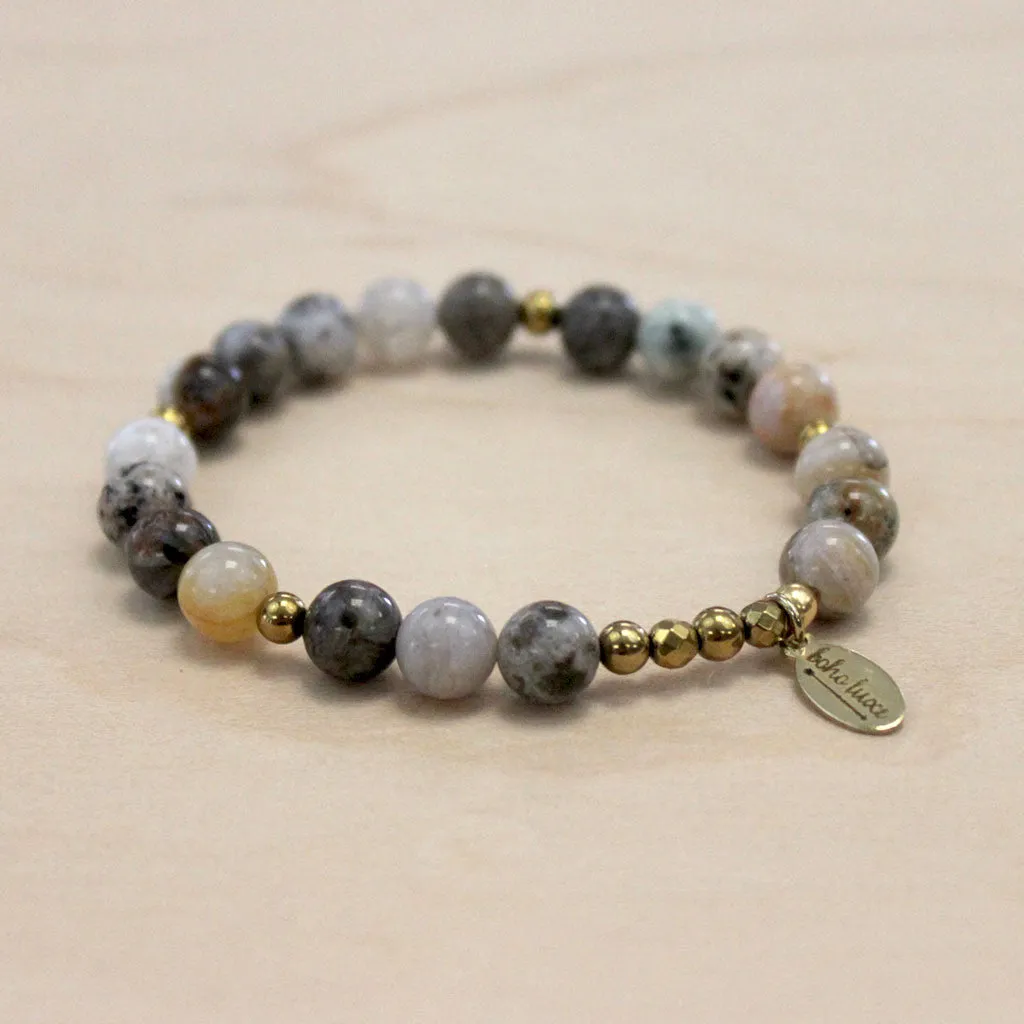 The Willa -  Bamboo Agate Bracelet