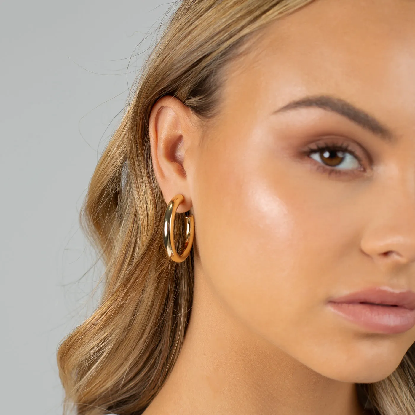 Thick Hollow Hoop Earring