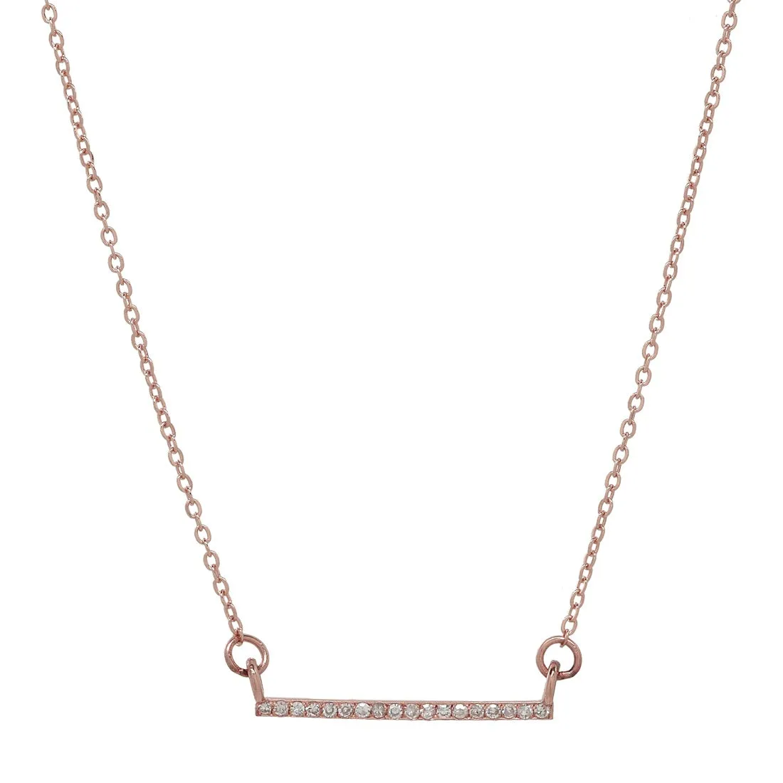Thin Diamond Bar Necklace