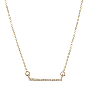 Thin Diamond Bar Necklace