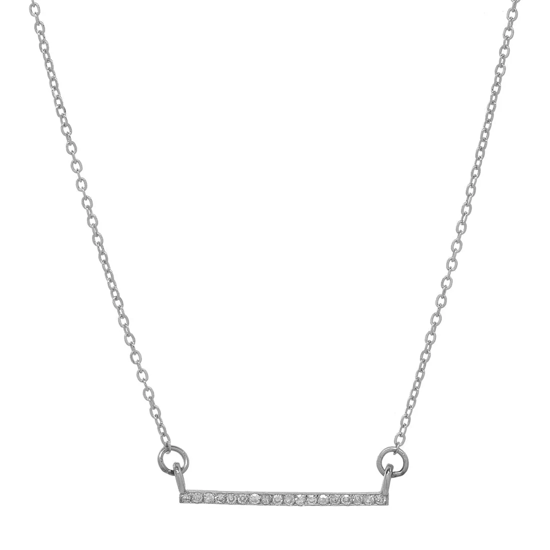 Thin Diamond Bar Necklace