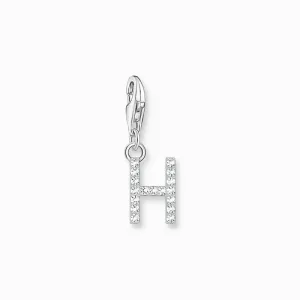 Thomas Sabo Charm Pendant Letter H with White Stones