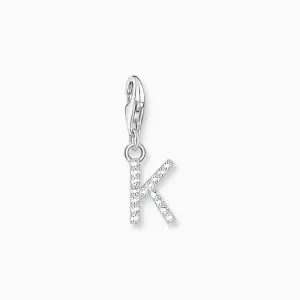 Thomas Sabo Charm Pendant Letter K with White Stones