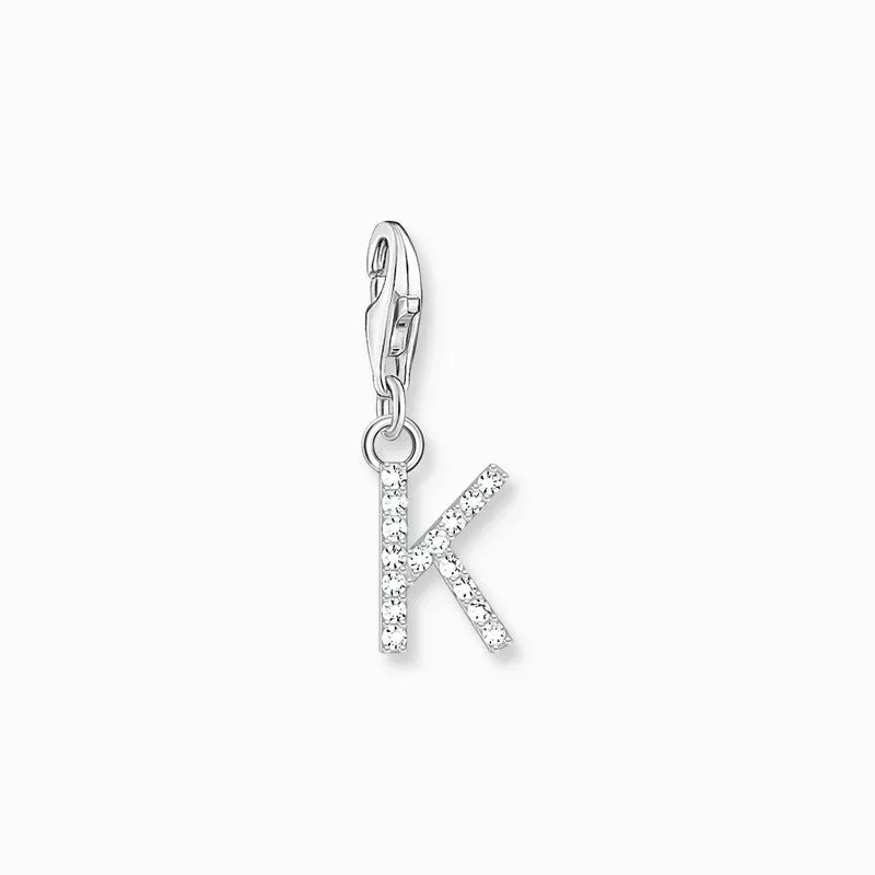 Thomas Sabo Charm Pendant Letter K with White Stones