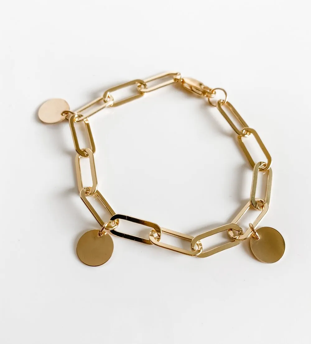 THREE CHARM ZOE BRACELET