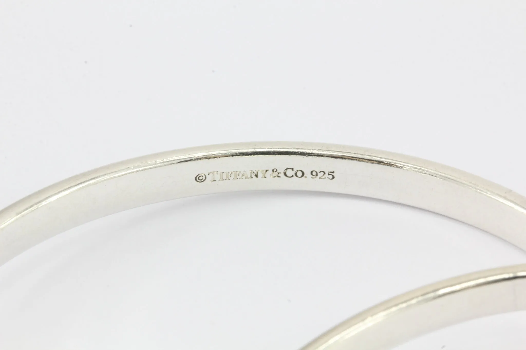 Tiffany & Co Sterling Silver 1837 Interlocking Circles Bangle Bracelet